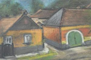 FRJ/F Ribár J jelzéssel (XX. sz. második fele-vége): Ófalusi utca I. Pasztell, papír. 34,5x46,5 cm. ...