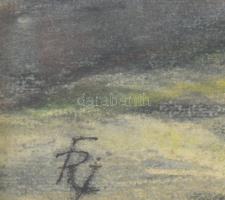 FRJ/F Ribár J jelzéssel (XX. sz. második fele-vége): Ófalusi utca I. Pasztell, papír. 34,5x46,5 cm. ...