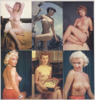 88 db MODERN megíratlan erotikus képeslap, "Pin-Up" sorozat, meztelen hölgyek / 88 modern ...