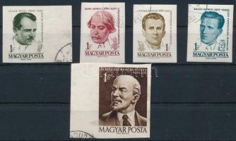 1961 Arcképek 5 klf vágott bélyeg