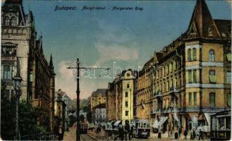 Budapest II. Margit körút, villamosok, Margit Park kávéház (EK)