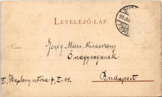 1899 Budapest V. Országház, Parlament. Back &amp; Schmitt (Wien) Art Nouveau, litho s: Rosenberg...
