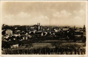 1938 Ungvár, Uzshorod, Uzhhorod, Uzhorod; Celkovy pohled / látkép zsinagógával / general view with s...