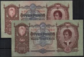 1932. 50P (2x) színeltérések T:I