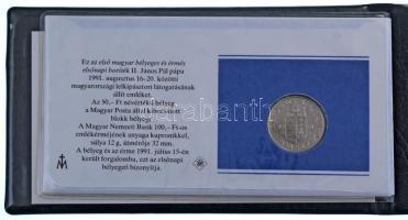 Magyarország 1991. 100Ft Cu-Ni "II. János Pál pápa látogatása Magyarországon" érmés boríté...
