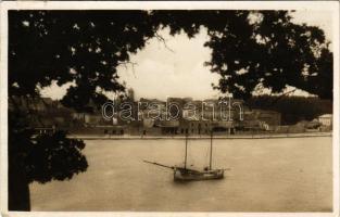 1936 Rab, Arbe; látkép, vitorláshajó. M. és S. Halilagic kiadása / view, sailing boat