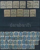 1874 Réznyomat távírda bélyeg összeállítás 2 stecklapon