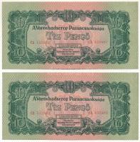 1944. 10P "A Vöröshadsereg Parancsnoksága" (2x) sorszámkövetők "CA 433901 - CA 433902...