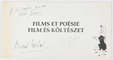 1994 Films et Poésie / Film és Költészet Polyphonix Fesztivel meghívója, rajta Bernard Heidsieck (19...