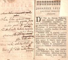 Leusden, Johannes [herausg.]: 
He kaine diatheke. Novum Testamentum, in quo tum selecti versiculi 1...