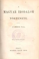 Jámbor Pál: 
A magyar irodalom története. I-II. kötet. [Teljes, egybekötve.]
Pest, 1864. Ráth Mór ...
