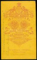 cca 1880 Mihálkovics Tivadarné Ráth Irén, Mihálkovics Tivadar (1848-1927) közjegyző, az Országos Csó...