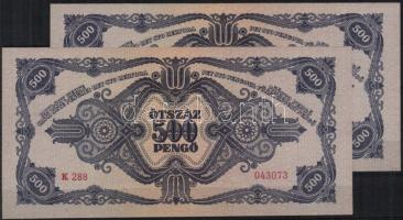 1945. 500P (2x) egymásutáni sorszámmal T:I