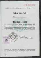 ca 1970 DDR Transitvisum