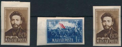 1951 Párizsi kommün I. vágott sor + 60f másodpéldány