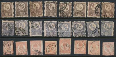 1871 Réznyomat 8 db sor színváltozatokkal és hírlapbélyegekkel (280.000+)