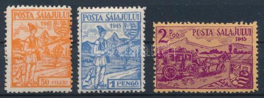Zilah II. 1945 50f, 1P és 2P (MBK 47-49) R! Bodor vizsgálójellel