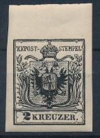 1850 Újnyomat ívszéli 2kr nagyon szép darab!