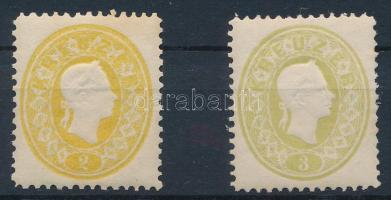 1861 2kr, 3kr újnyomat, szép minőség!