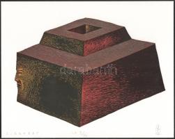 Szurcsik József (1959-): Ziggurat. Lito-ofszet, papír, jelzett, művészpéldány E.A. II/XX számozással...