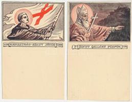 Szent Gellért püspök, Kapisztrán Szent János. Pro Domo Szövetség kiadása. Rigler r.-t. s: Sz. P. - 2...