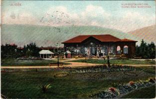 Ilidza, Kupalisna gostiona / Kur-Restauration. Verlag Simon Kattan / restaurant terrace (EK)