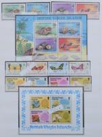 Szép angol gyarmatok és Nemzetközösség gyűjtemény forgalmi sorokkal, motívum kiadásokkal, blokkokkal...