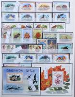 Szép angol gyarmatok és Nemzetközösség gyűjtemény forgalmi sorokkal, motívum kiadásokkal, blokkokkal...