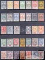 1913-1953 Magyar gyűjtemény, benne 1.225 db bélyeg (sorkkal), 23 db blokk, 4 db 10-es kisív, 1 emlék...
