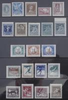1913-1953 Magyar gyűjtemény, benne 1.225 db bélyeg (sorkkal), 23 db blokk, 4 db 10-es kisív, 1 emlék...