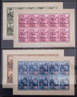 1913-1953 Magyar gyűjtemény, benne 1.225 db bélyeg (sorkkal), 23 db blokk, 4 db 10-es kisív, 1 emlék...