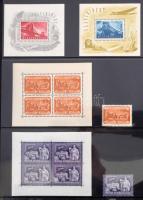 1913-1953 Magyar gyűjtemény, benne 1.225 db bélyeg (sorkkal), 23 db blokk, 4 db 10-es kisív, 1 emlék...