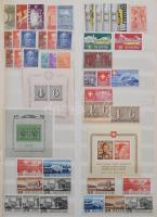 Svájc gyűjtemény, benne 1.480 db bélyeg + 5 blokk, 15 lapos nagy alakú ABRIA berakóban (2010-es Mi E...