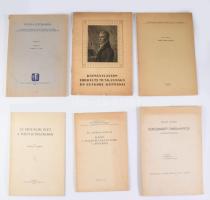 1961-1968 Vegyes irodalomtörténeti tétel, nagyrészt különlenyomatok, egy kivételével dedikáltak, 6 d...