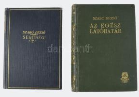 Szabó Dezső 2 műve (6 kötet): Az egész látóhatár. Tanulmányok. I-III. köt. Bp., é.n. (cca 1940), Mag...