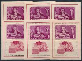 1949 Puskin 3 db blokk pár (27.000)