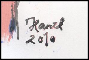 Hanzel Klára (-): Mamika. Vegyes technika, papír, jelzett, 34×24 cm