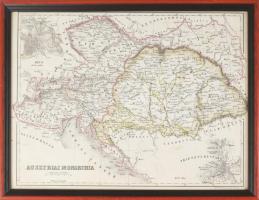 cca 1860-1870 "Ausztriai Monarchia" (Osztrák-Magyar Monarchia) térképe, kőre metszette: Ma...