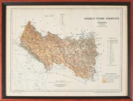 1897 Modrus-Fiume vármegye térképe, tervezte: Gönczy Pál, Bp., Posner Károly Lajos és Fia, a Pallas ...