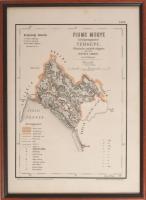 1880 Fiume megye közigazgatási térképe. Hivatalos adatok alapján rajzolta: Hátsek Ignác. 1 : 500.000...