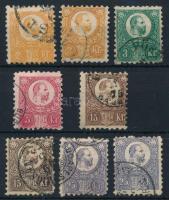 1871 Réznyomat sor 8 érték színváltozatokkal (min 35.000)