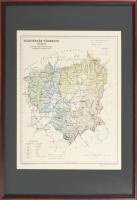 cca 1900-1910 Háromszék vármegye térképe, 1 : 350.000, Bp., Magyar Földrajzi Intézet Rt., paszpartub...