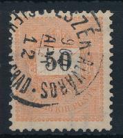 1899 Feketeszámú krajcáros 50kr csillag idom vízjellel (65.000)