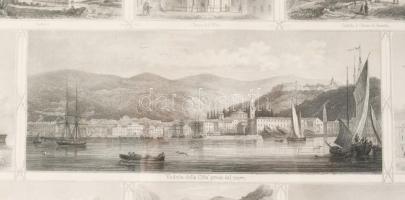 Albert Rieger (1834-1905) - Paul Ahrens: Fiume látványosságai, acélmetszet, papír, jelzett a metszet...