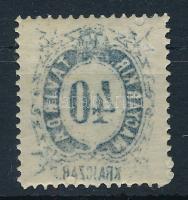 1874 Távírda 40kr gépszínátnyomattal, luxus minőségben, ritka