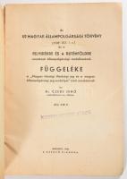 Czebe János: Az uj magyar állampolgársági törvény (1939: XIII. t.c.) és a Felvidékre és a Ruténföldr...