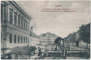 1913 Fogaras, Fagaras; Zeyk utca, M. kir. állami főgimnázium. Fleissig Jakab és Fia kiadása / Zeyk-G...