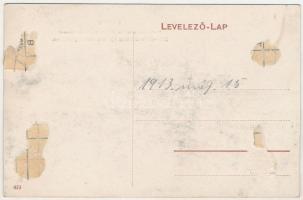 1913 Fogaras, Fagaras; Zeyk utca, M. kir. állami főgimnázium. Fleissig Jakab és Fia kiadása / Zeyk-G...