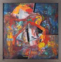 Koppány Attila (1947-): A változások kora. Akril, vászon. Jelzett a hátoldalán. 50x50 cm