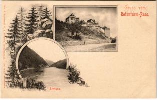 Vöröstoronyi-szoros, Roter Turmpass, Roter-Turm-Pass, Pasul Turnu Rosu; Olt folyó, vár. G. A. Seraph...